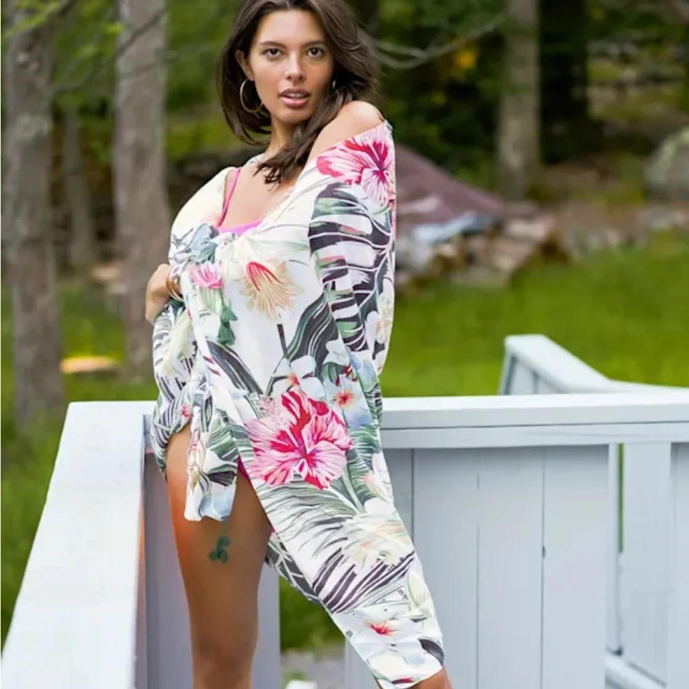 Floral swim cover up - Picture 2 of 6